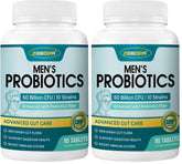 Front view of ZEBORA Probiotics for Men Pack 2 bottle