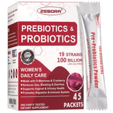 ZEBORA Probiotics for Women bottle and packaging