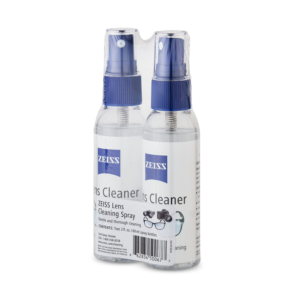 ZEISS Lens Cleaning Spray 2oz pack displayed with two bottles