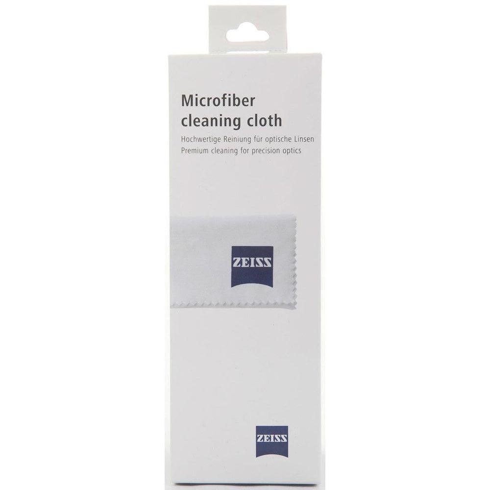 Close-up texture of Zeiss microfiber cleaning cloth