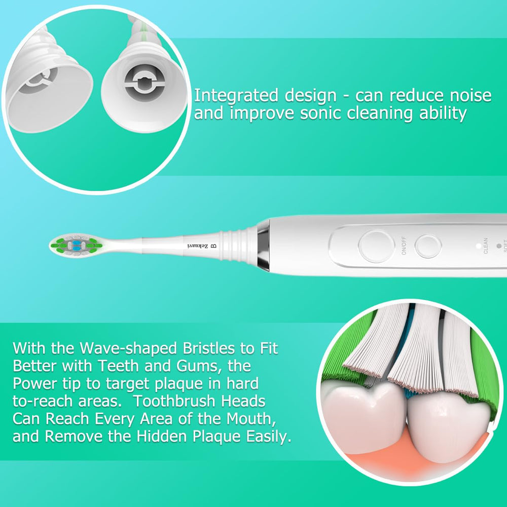Hygienic cap protects bristles (white)