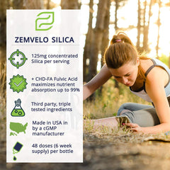 8 oz Zemvelo bottle label indicating 48 day supply