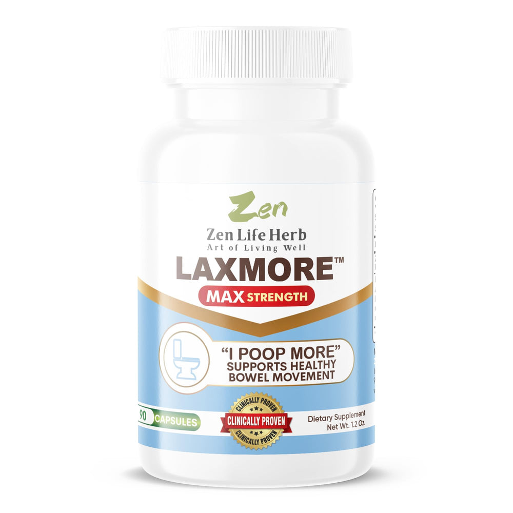 Zen Life Herb LAXMORE bottle and capsules