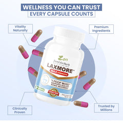 90 capsules per bottle display