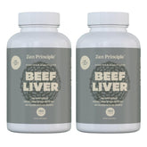 Zen Principle Beef Liver Supplement bottle with 360 capsules in a 2-pack