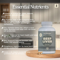 Beef liver capsules supporting energy and blood health