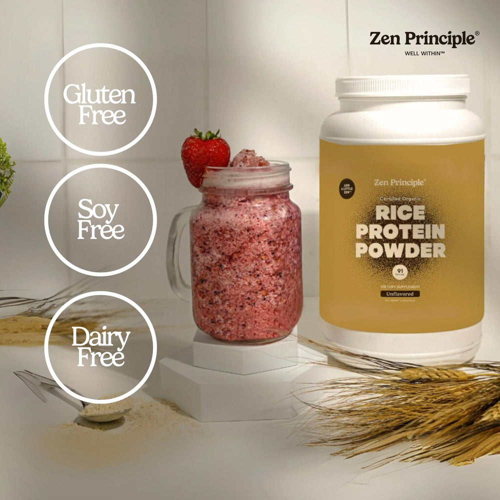 Zen Principle brown rice protein used in baking and recipes for protein enrichment