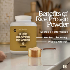 Zen Principle brown rice protein in vibrant smoothie bowl for balanced nutrition