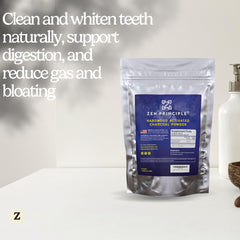 Charcoal powder for teeth whitening effect