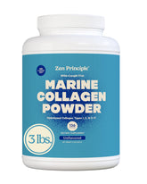 Front view of Zen Principle Marine Collagen Peptides Powder 3lb
