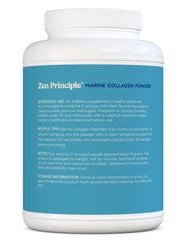 Nutrition facts for Zen Principle Marine Collagen Peptides 3lb