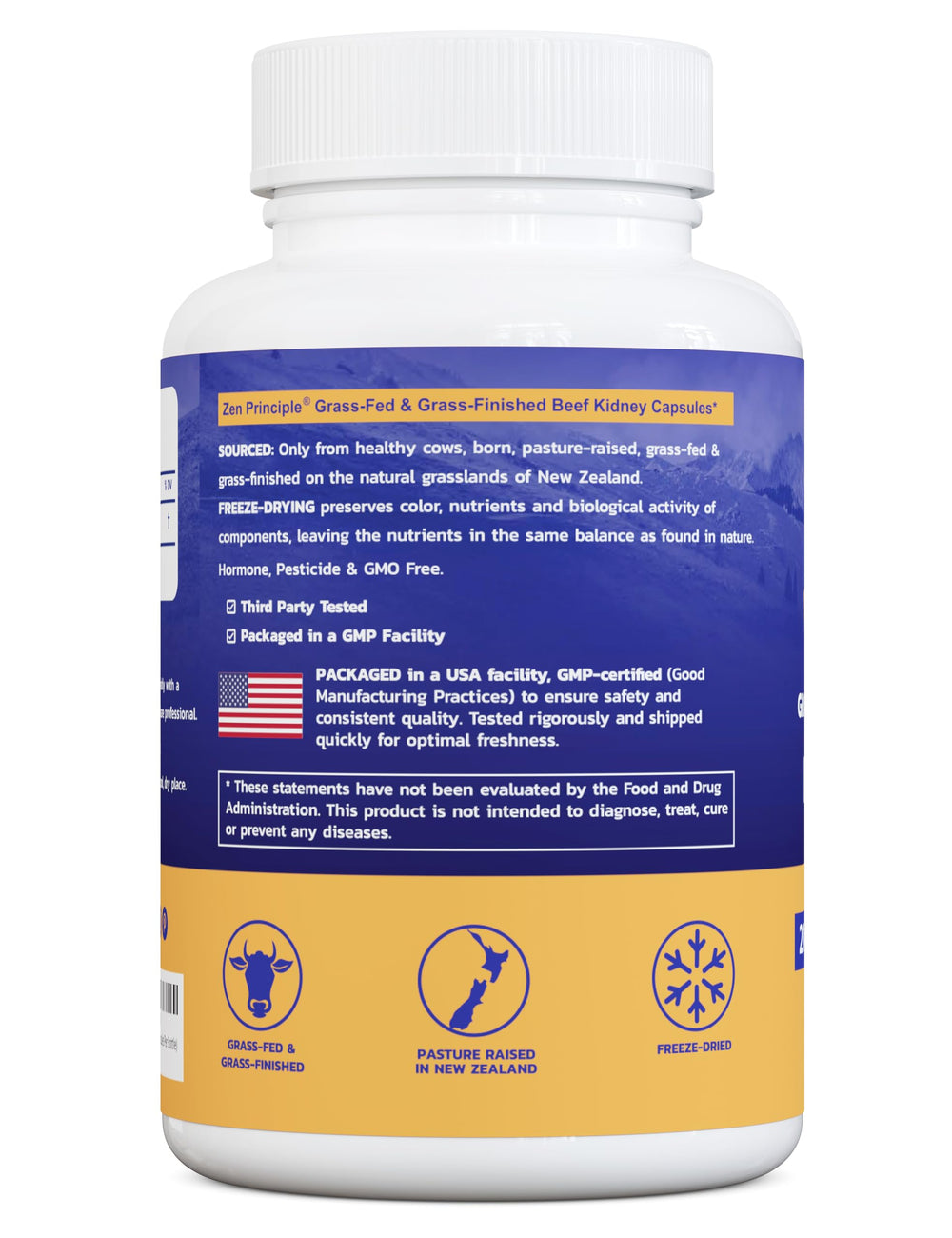 Grass-fed New Zealand beef kidney capsules image