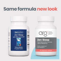 Close-up of Zen Sleep ingredients list showing GABA and L-Theanine