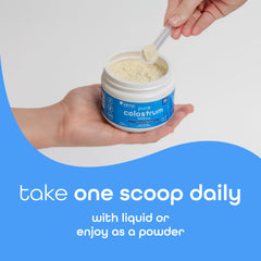 Grass-fed and ethically sourced bovine colostrum