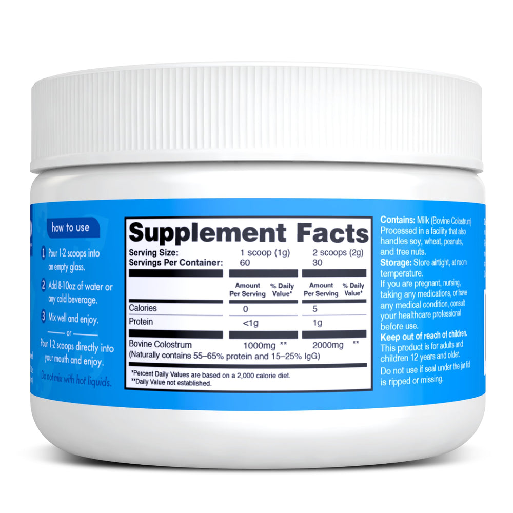 Container displaying 30 servings per container