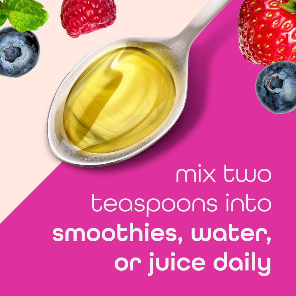 Close-up of mixed berry flavor label