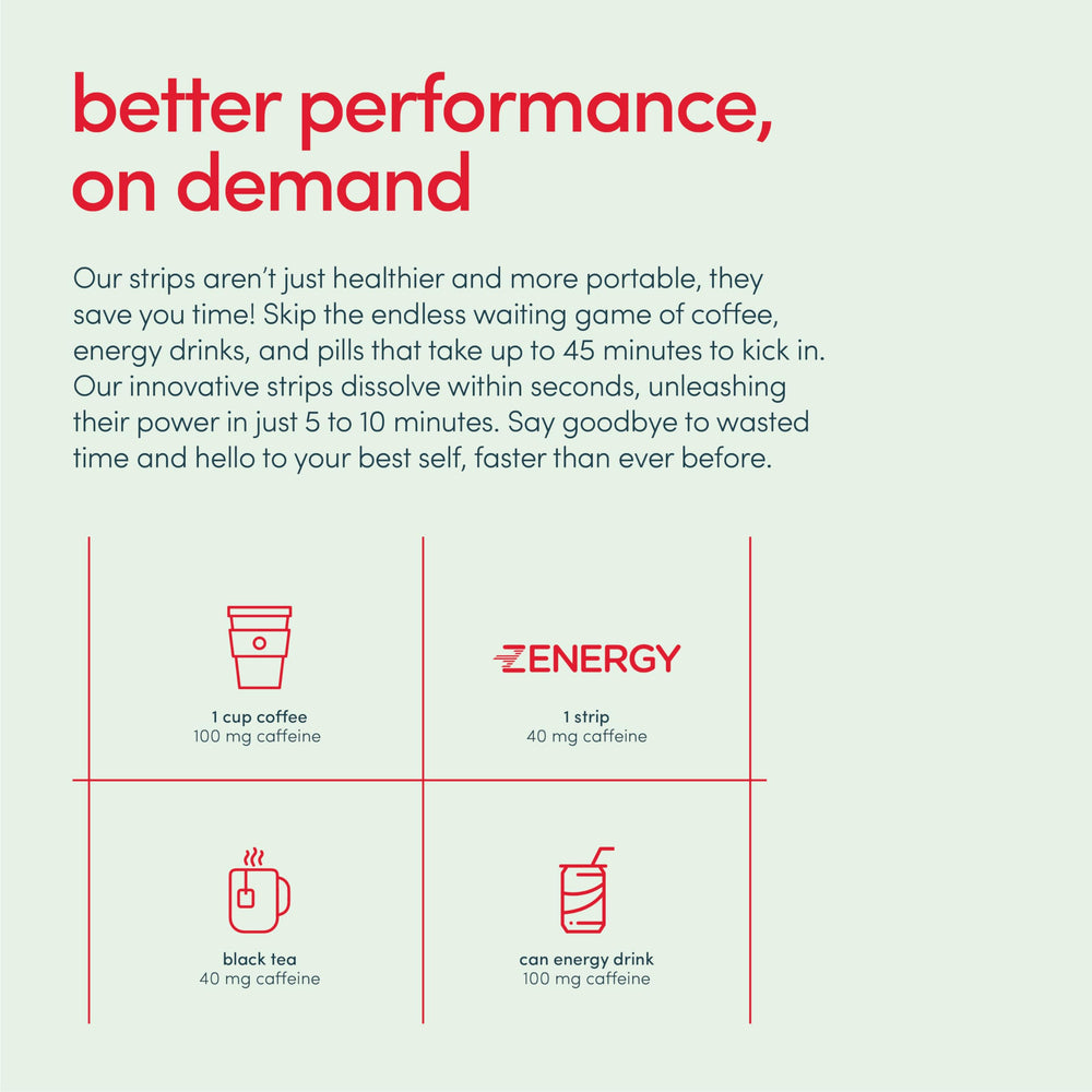 ZENERGY Mint Energy Strips tin-open view communicates easy distribution and travel-friendly format.