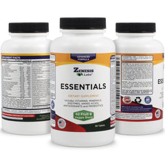 Vitamins minerals enzymes amino acids antioxidants and probiotics in Zenesis Essentials