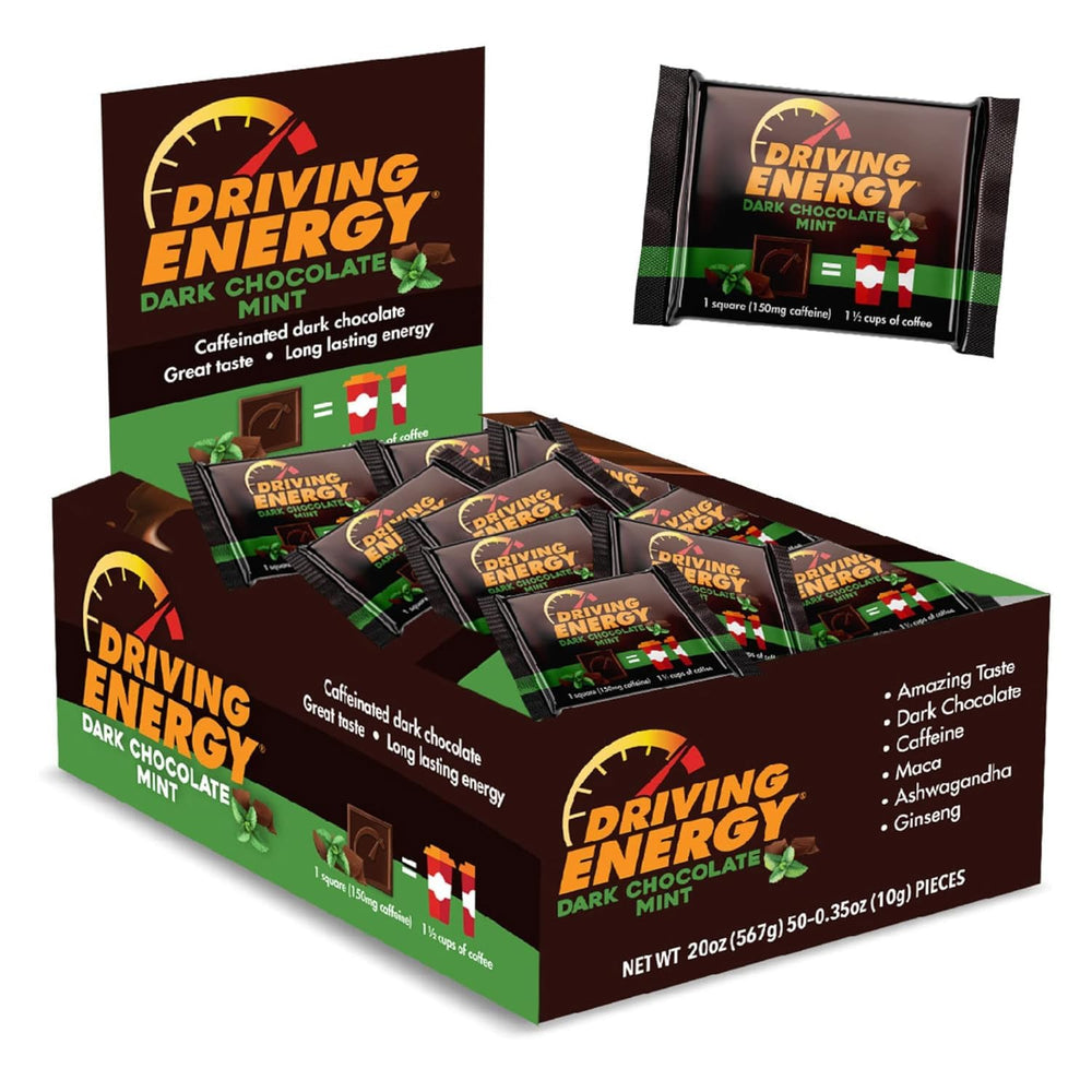 ZenEvo Driving Energy Bite Dark Chocolate Mint pack boosts focus during workouts