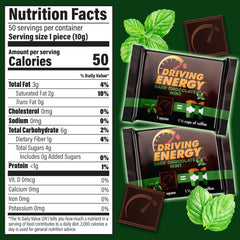 ZenEvo mint dark chocolate bite in bag creating smooth, lasting energy