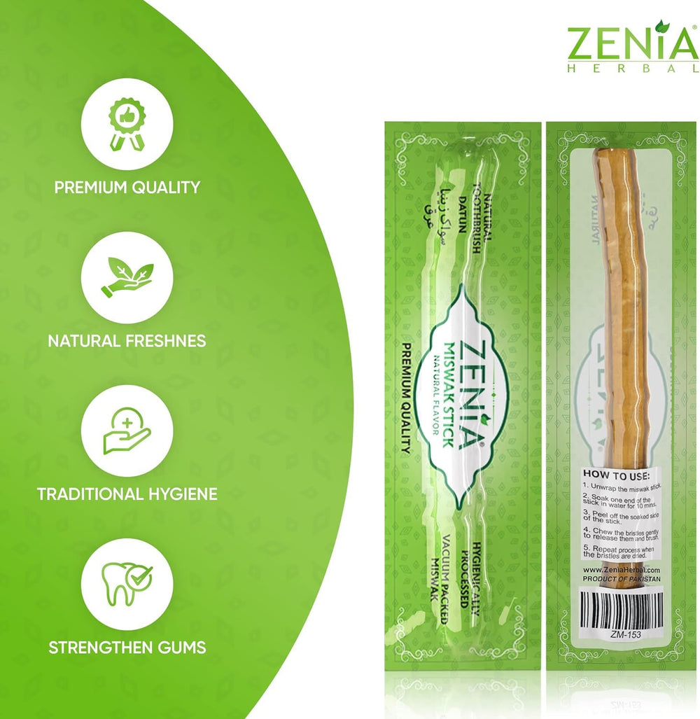 Miswak sticks approximately 6 inches long, organic wood