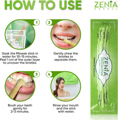 Packaged Zenia Miswak sticks with holders