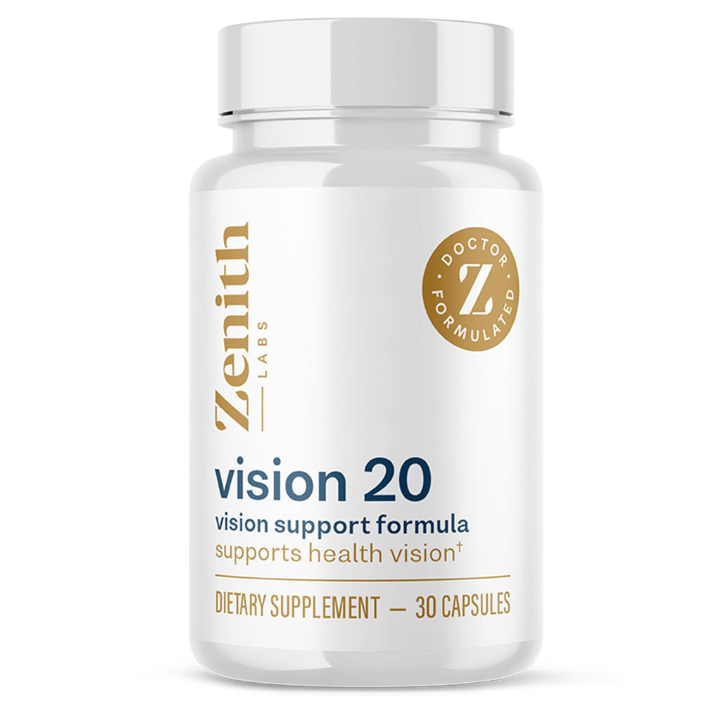 Zenith Labs Vision 20 Eye Vitamins bottle on white background