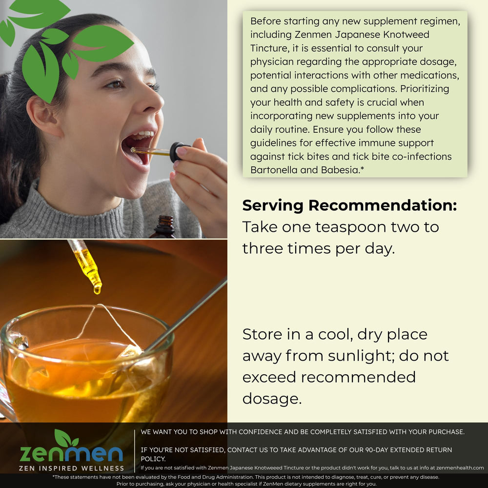 Zenmen Knotweed tincture label close-up