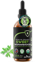 Zenmen Organic Sweet Wormwood tincture bottle front view