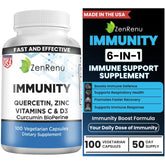 Front view of ZenRenu Immunity Quercetin 700mg bottle