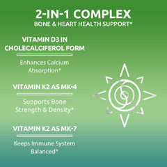 MK-7 and MK-4 vitamin K2 support illustration