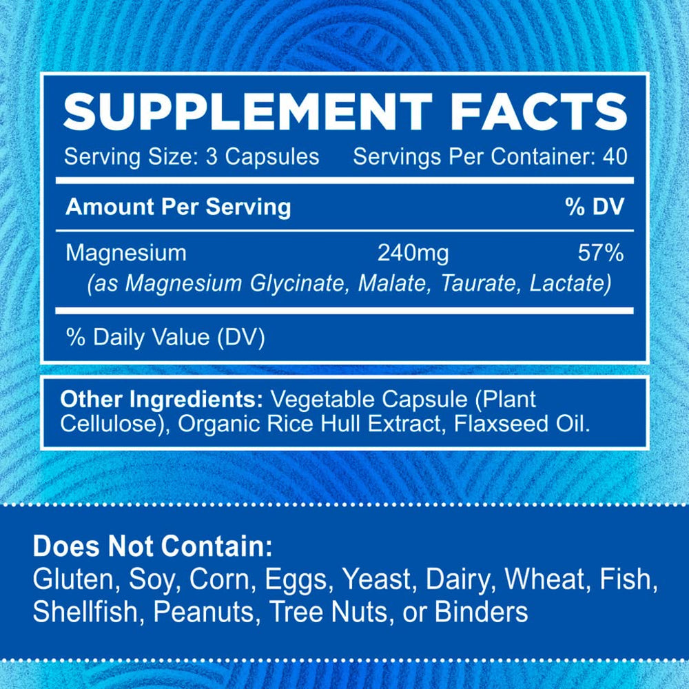 Bottle highlighting USA-made, vegan, non-GMO and allergen-free claims