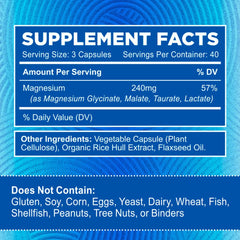 Bottle highlighting USA-made, vegan, non-GMO and allergen-free claims