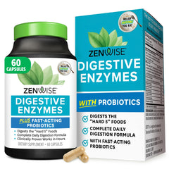 Bottle of Zenwise Digestive Enzymes supplement