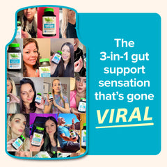 Close-up of bromelain, papain, probiotics and prebiotics ingredients