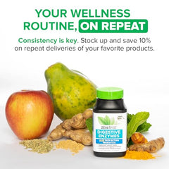 Zenwise Health Digestive Enzymes kitchen scene implies everyday wellness on-the-go.