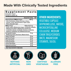 Zenwise Health probiotic capsules show Always Alive formula and small-intestine activation.