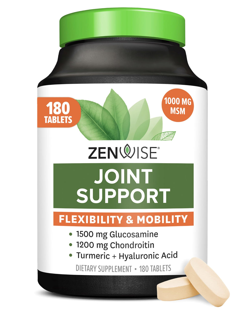 Bottle label for Zenwise Joint Support supplement