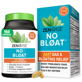 Zenwise No Bloat digestive enzymes bottle front label