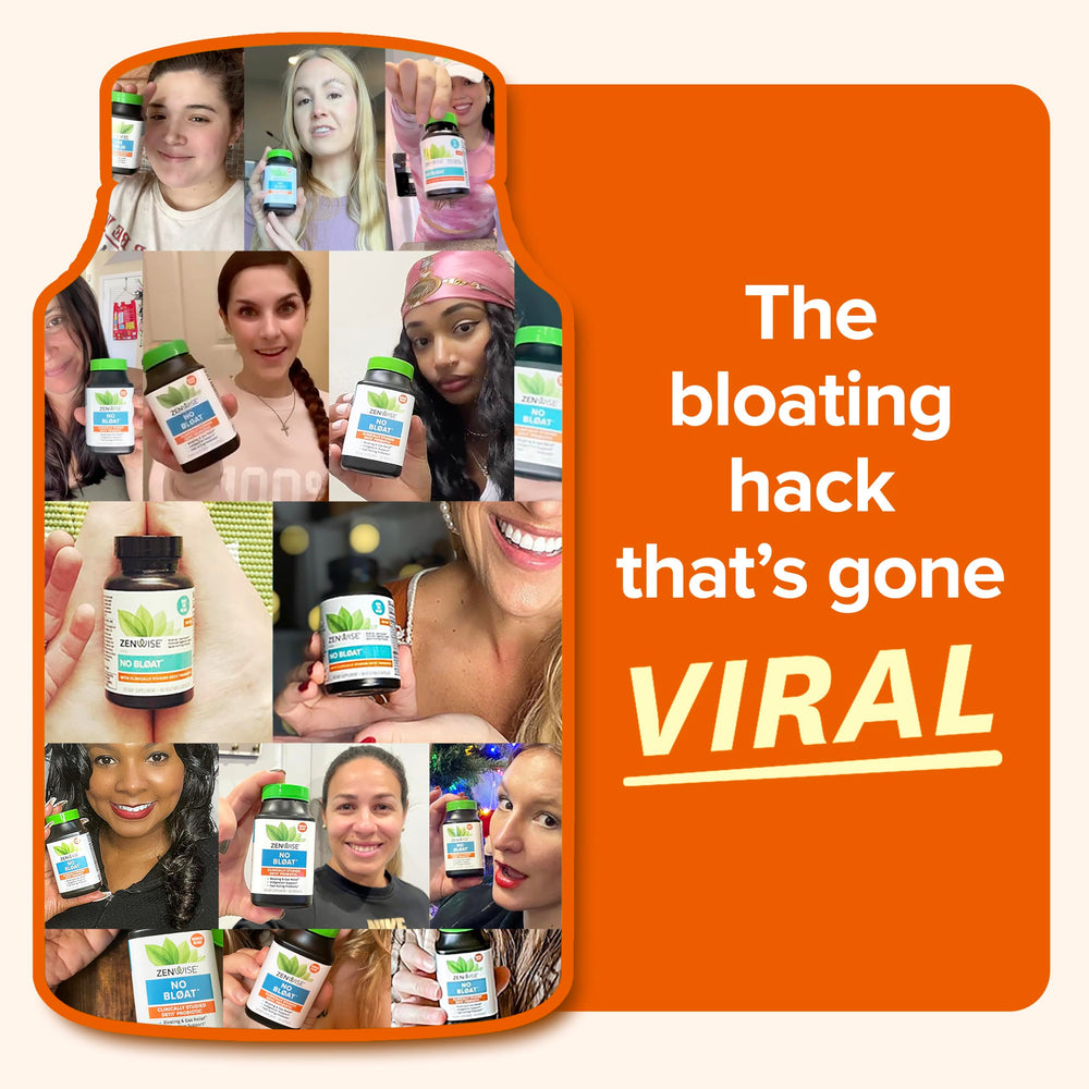 Zenwise No Bloat bottle displaying 160 count