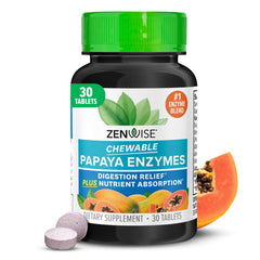 Zenwise Health Chewable Papaya Enzymes bottle on white background