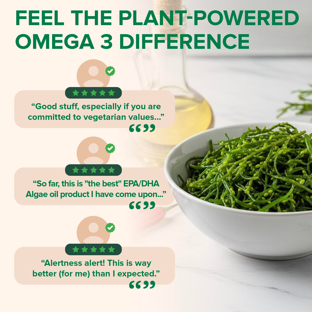 Clinically tested vegan omega-3 ingredients label