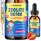 Zeolite Detox Drops bottle with Strawberry flavor for kids and adults – 2 oz
