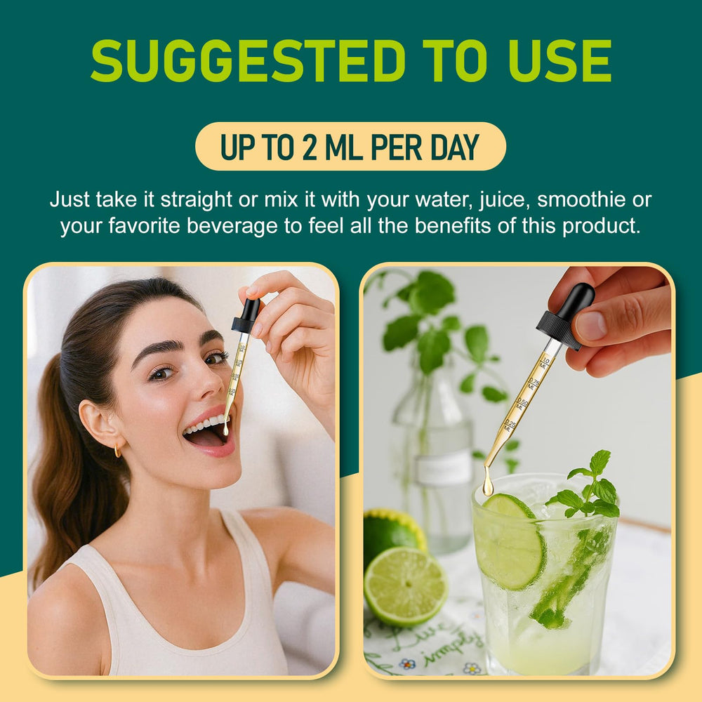 Lifestyle image of a person using Zeolite Detox Drops