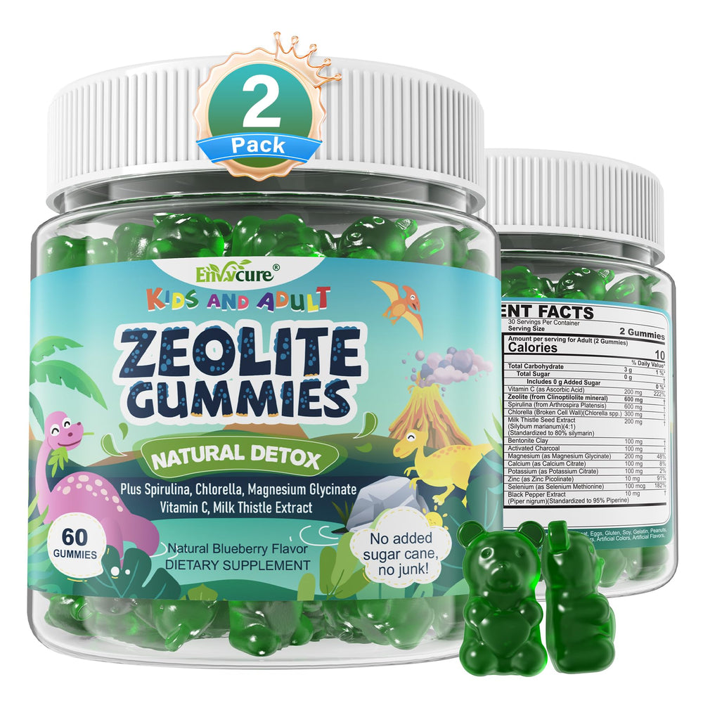Front view of Zeolite Detox Gummies for kids and adults