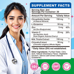 Daily dosage measuring guide for Zeolite Detox for Kids