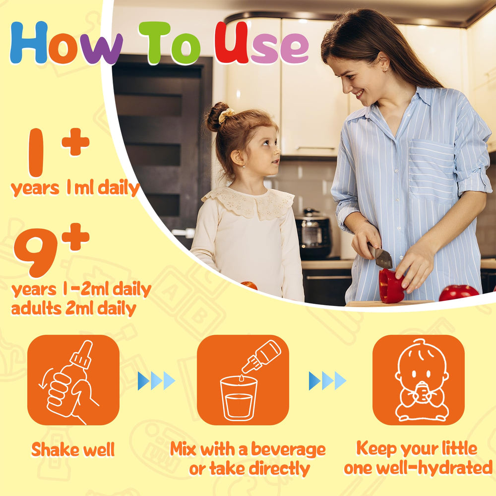 Front view of Zeolite Detox for Kids bottle with dropper