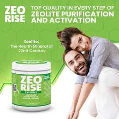 Zeolite detox powder added to juice or smoothie