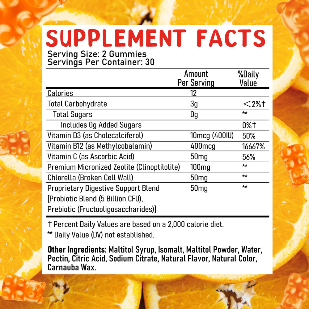 Sealed bottle of Zeolite Kids Detox Gummies