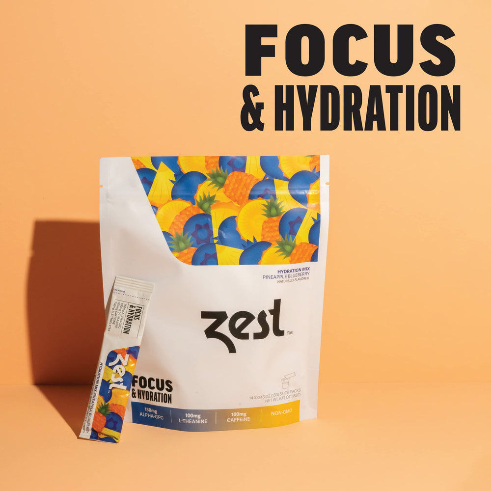 Zest powder dissolving in water demonstrates smooth mix and crisp flavor